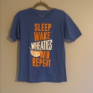 Blue Short Sleeve Tee with Wheaties Design
